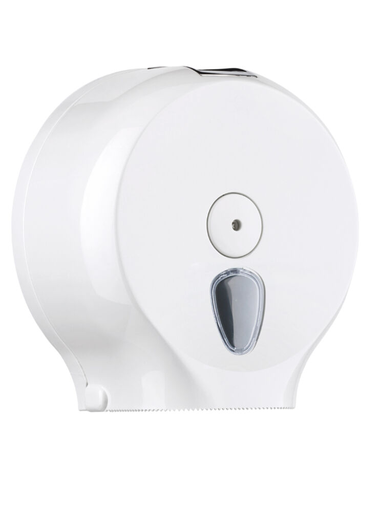 JumboBox Mini toilet paper dispenser, for Mini Jumbo rolls, large capacity, compact