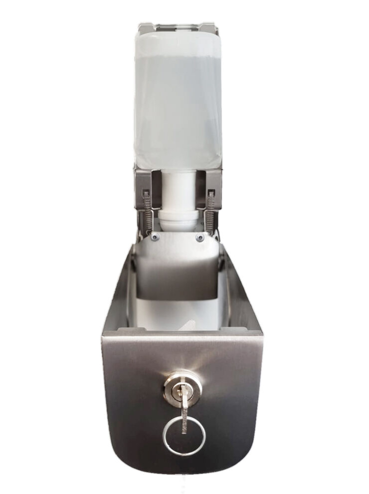 InfiniFoam foam soap dispenser, Mini, 400 ml, exclusive and elegant design, in premium brushed stainless steel, for hand hygiene